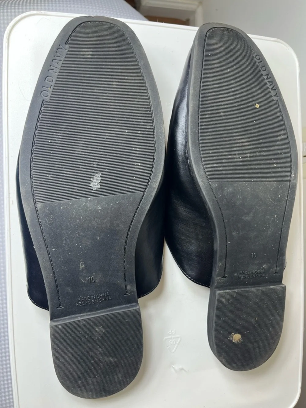 Old Navy Black Mule Loafers with Gold Accent - Picture 8 of 8